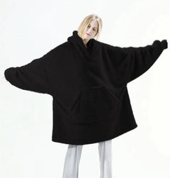 Double-Sided Fleece Wearable Blanket Hoodie