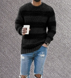 Men's Striped Knit Pullover