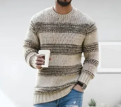 Men's Striped Knit Pullover
